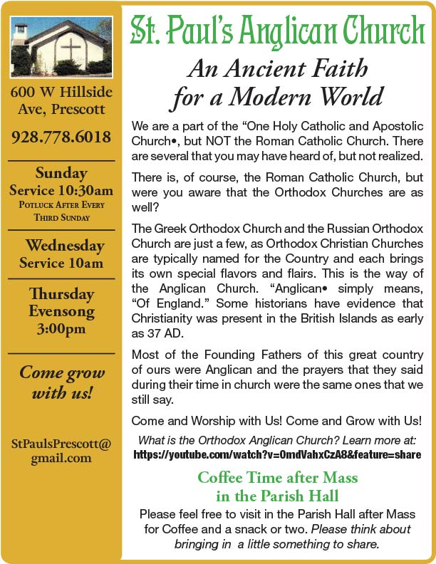 St Pauls Angelican Church information flyer